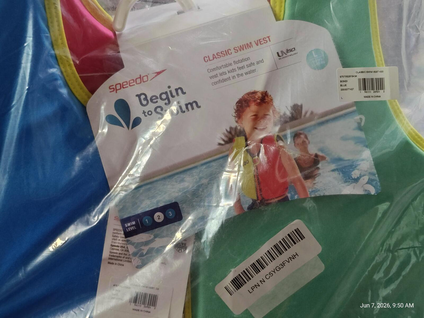 Swim Vest Child Flotation Classic Begin to Speedo Unisex-Child Large