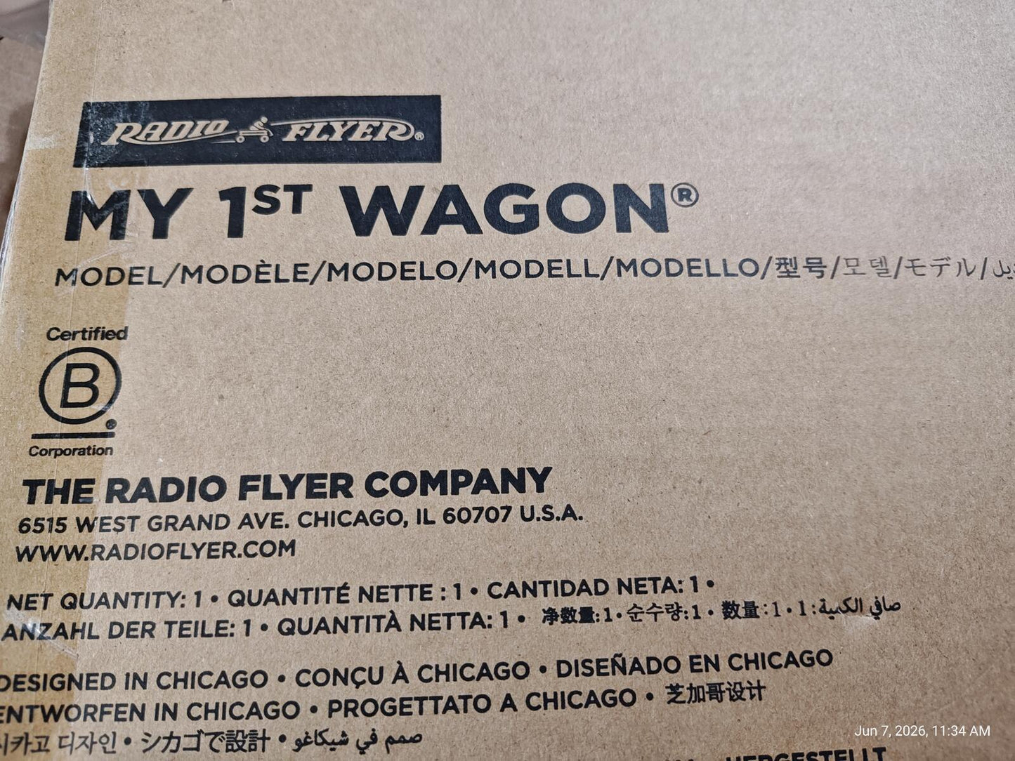 Radio Flyer 16.5 Inch Long My 1st Wagon Toy, for Ages 1.5+, Red