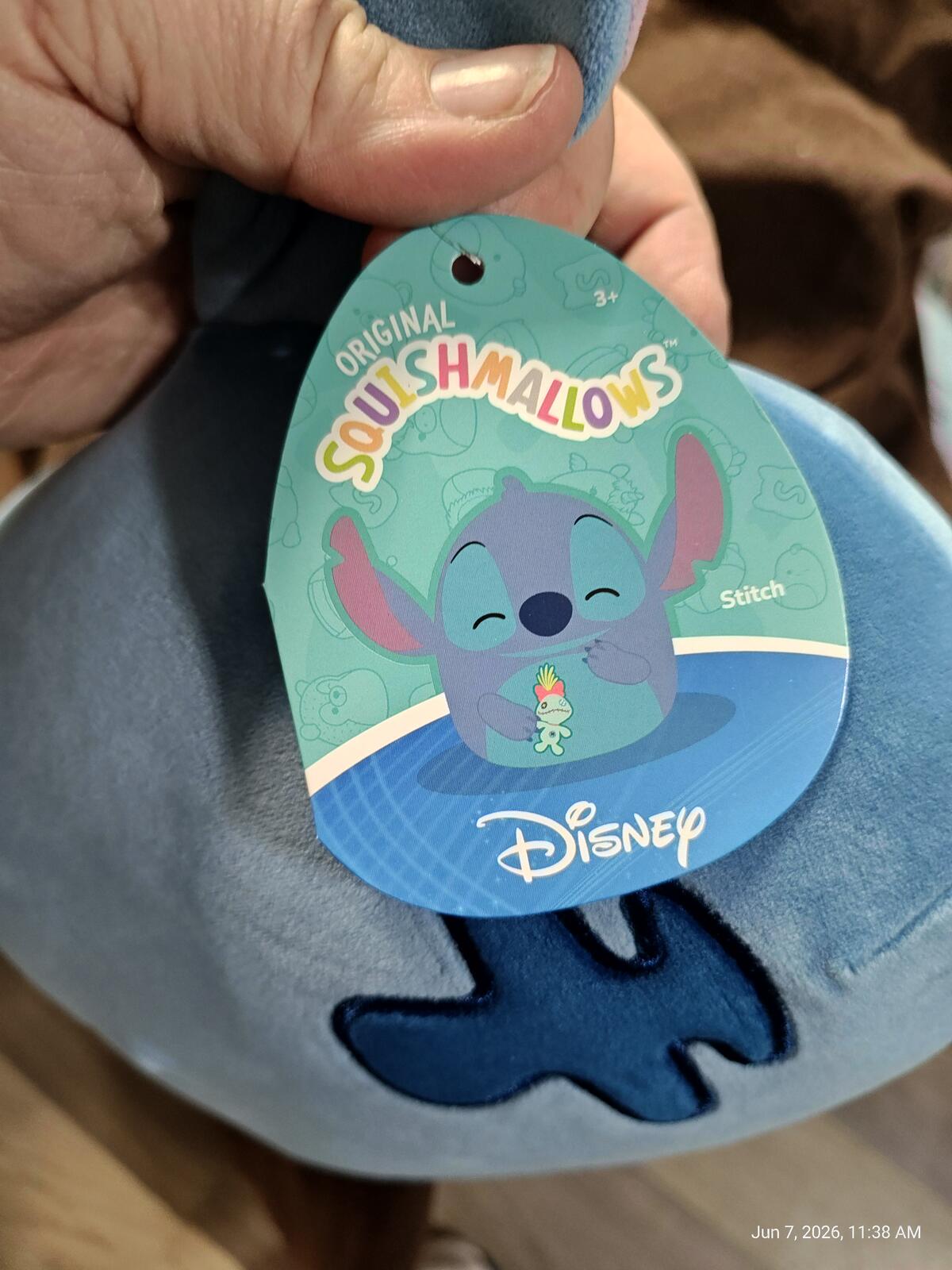 Squishmallows 8” Disney Stitch with Scrump Plush NWT Kellytoy Jazwares