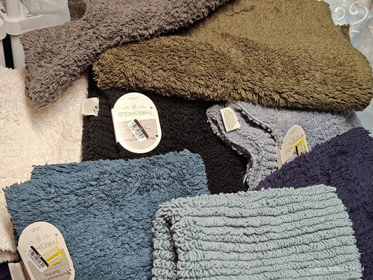 Performance Bath Rug  Olive Threshold 20”X34”,  100% Cotton reversible