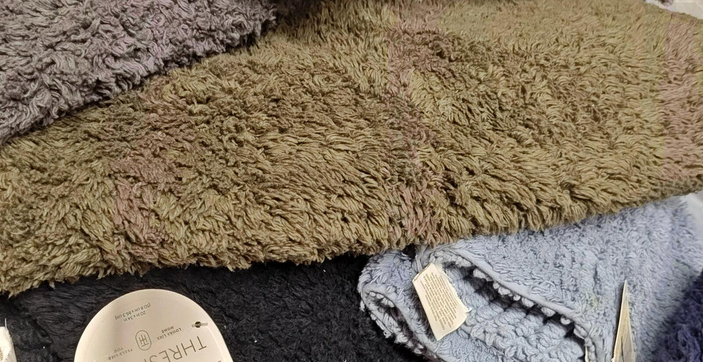 Performance Bath Rug  Olive Threshold 20”X34”,  100% Cotton reversible
