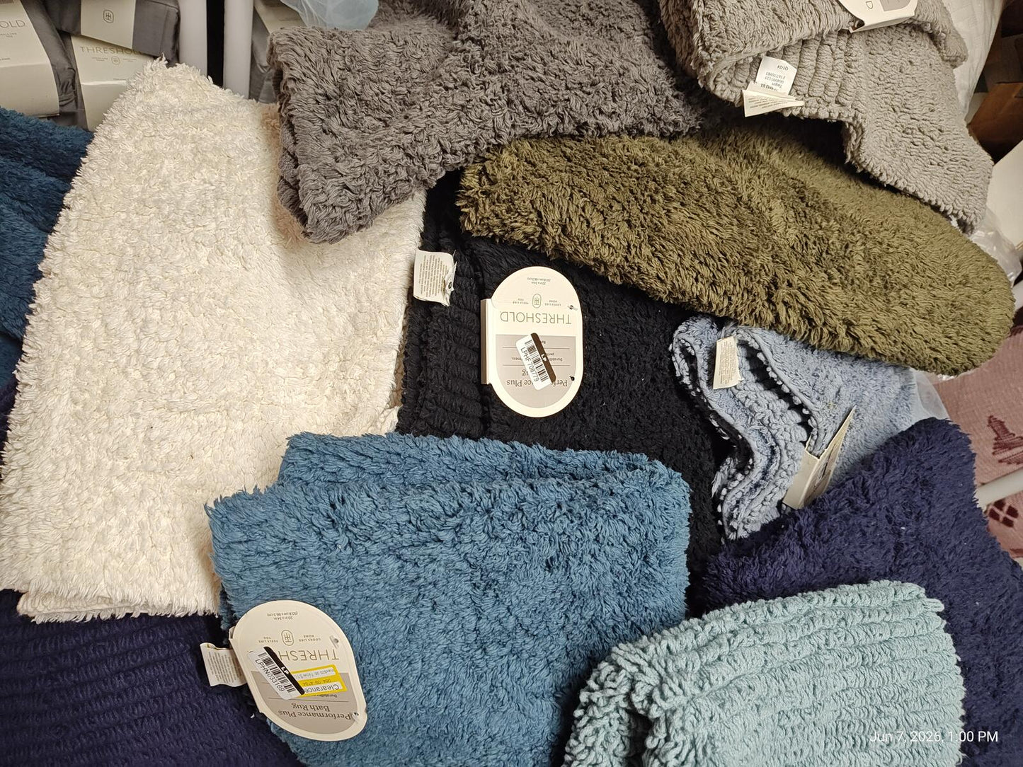 Performance Bath Rug  Jade Green Threshold 20”X34”,  100% Cotton reversible