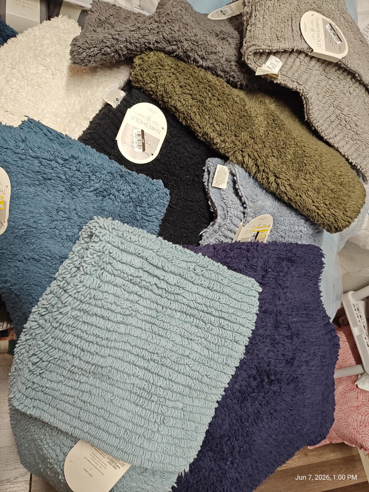Performance Bath Rug  Olive Threshold 20”X34”,  100% Cotton reversible