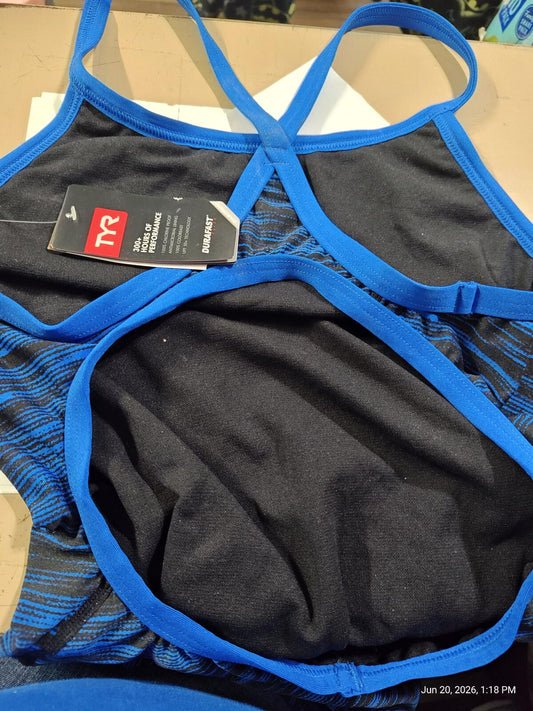 TYR Women's  Swimsuit Size 38 Blue  Brand New with Tags