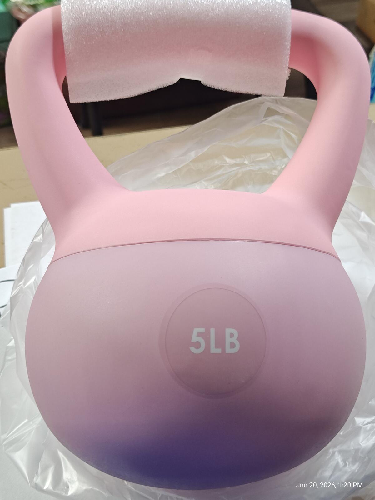 Soft Kettlebell 5 lb - Sand Filled Kettlebell Hand Weight, Soft-Sided Cushion...