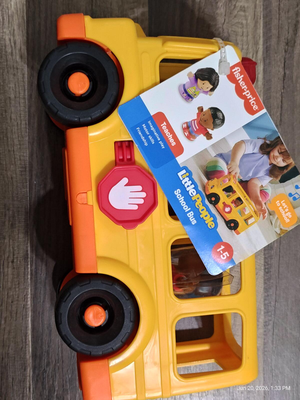 Fisher Price Little People School Bus Brand ABC With Two Figures New