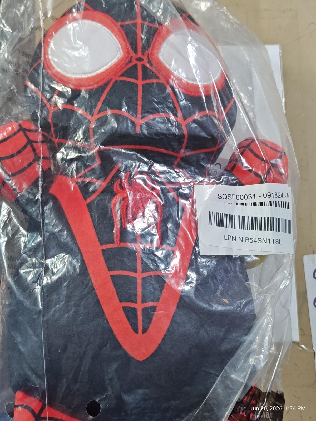 Marvel Black Spiderman Miles Morales 11" plush Squishmallows Hug Mees Jazwares