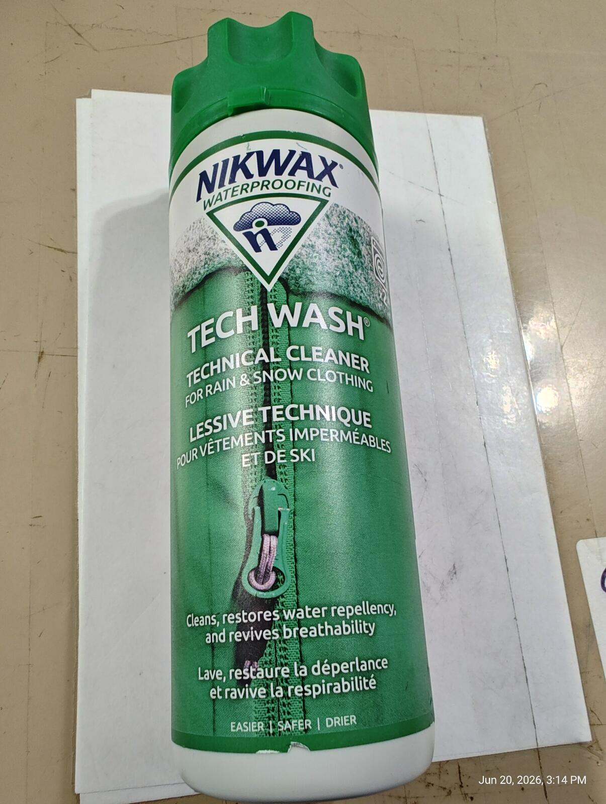 Nikwax Tech Wash 10 Oz / 300ml Exp 10/2028 New Sealed