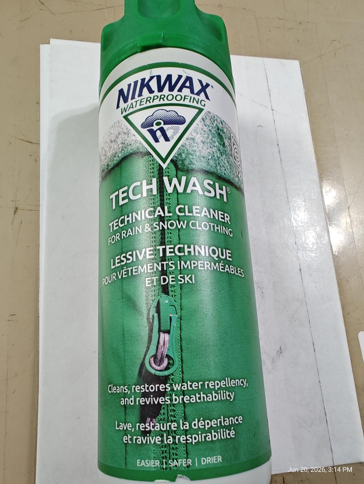 Nikwax Tech Wash 10 Oz / 300ml Exp 10/2028 New Sealed