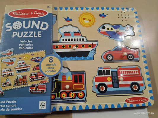 Melissa and Doug Vehicles Sound Puzzle  New