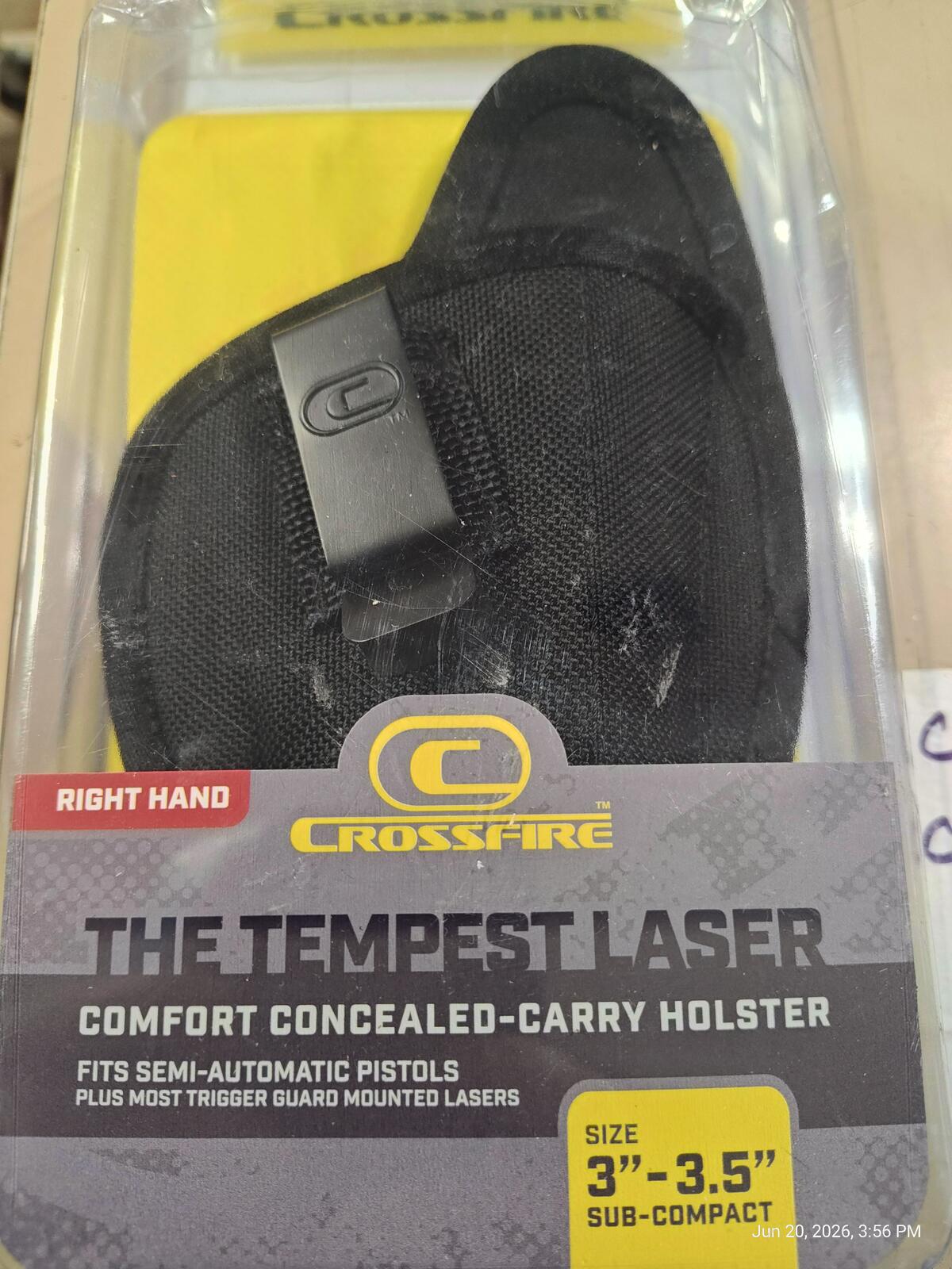 Crossfire The Tempest Laser Conceal Carry 3"-3.5" Holster Right Hand