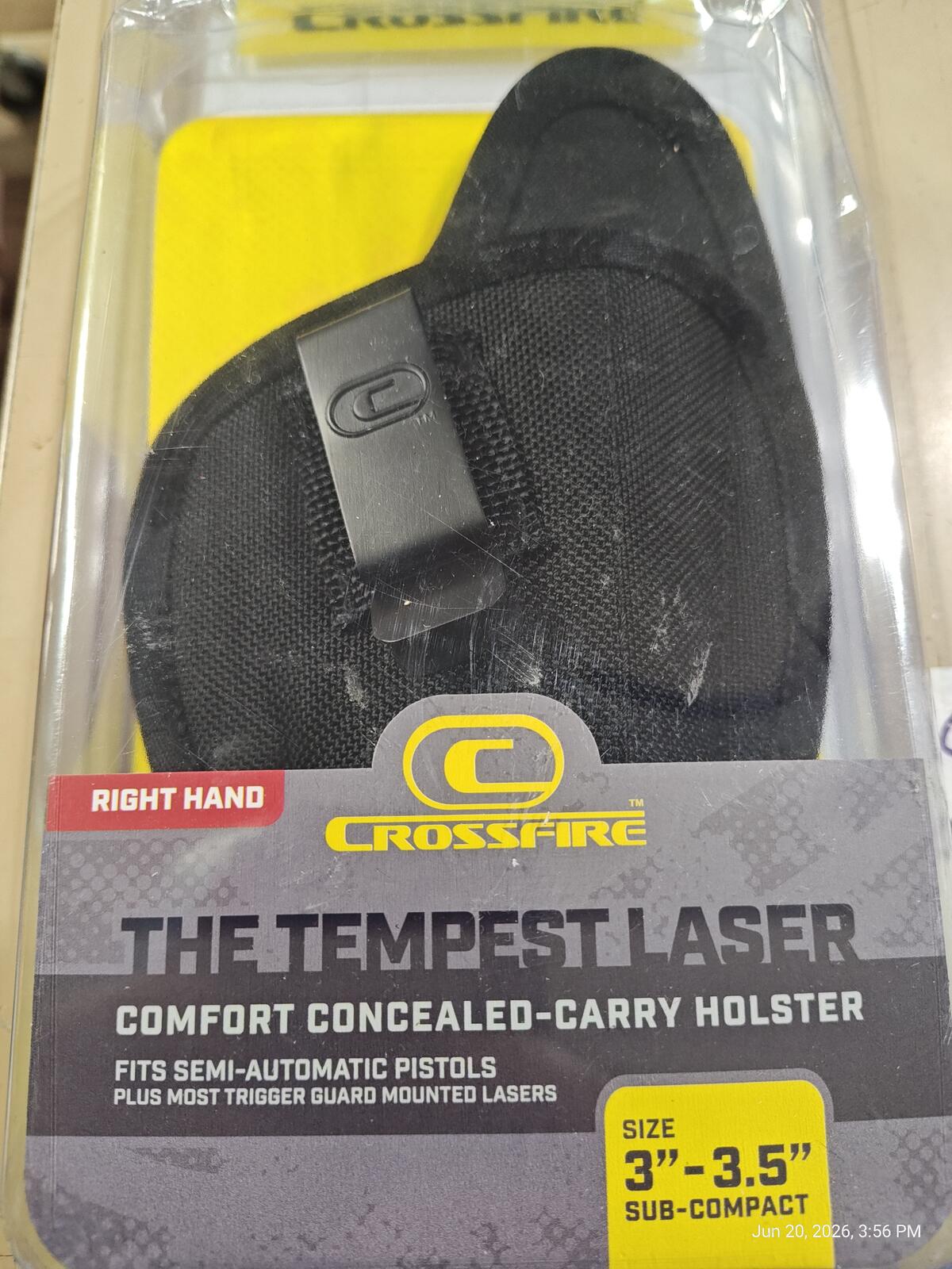 Crossfire The Tempest Laser Conceal Carry 3"-3.5" Holster Right Hand