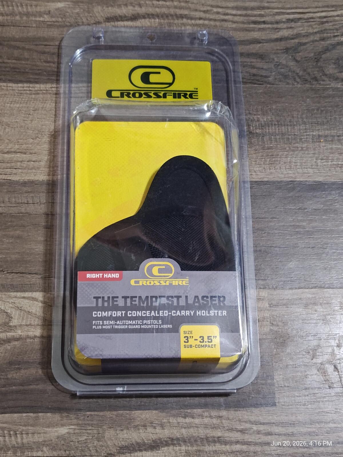 Crossfire The Tempest Laser Conceal Carry 3"-3.5" Holster Right Hand