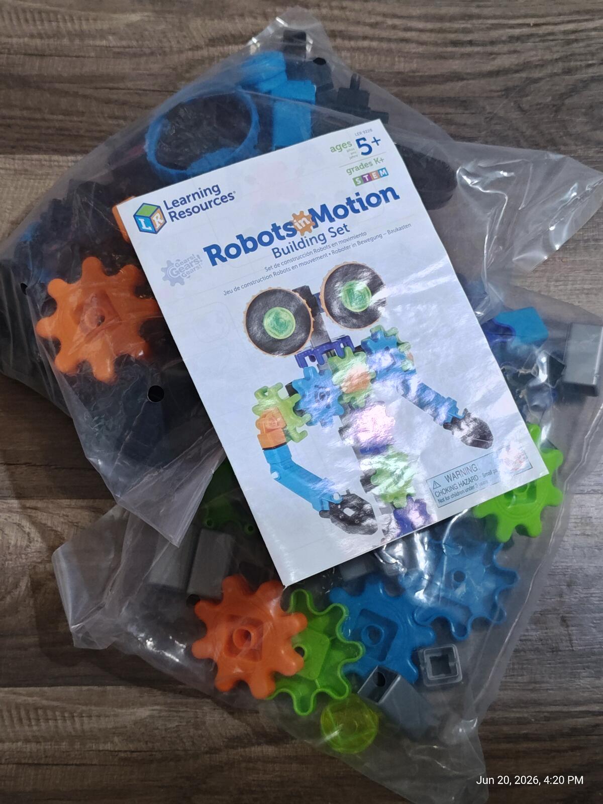 LEARNING RESOURCES Look & Read Please ROBOTS IN MOTION ENGINEERING TOY