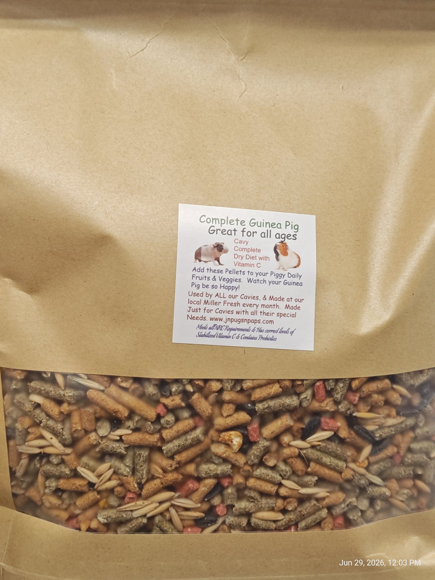 Guinea Pig "Our Extreme Blend" Fresh milled 4# Resealable Bag