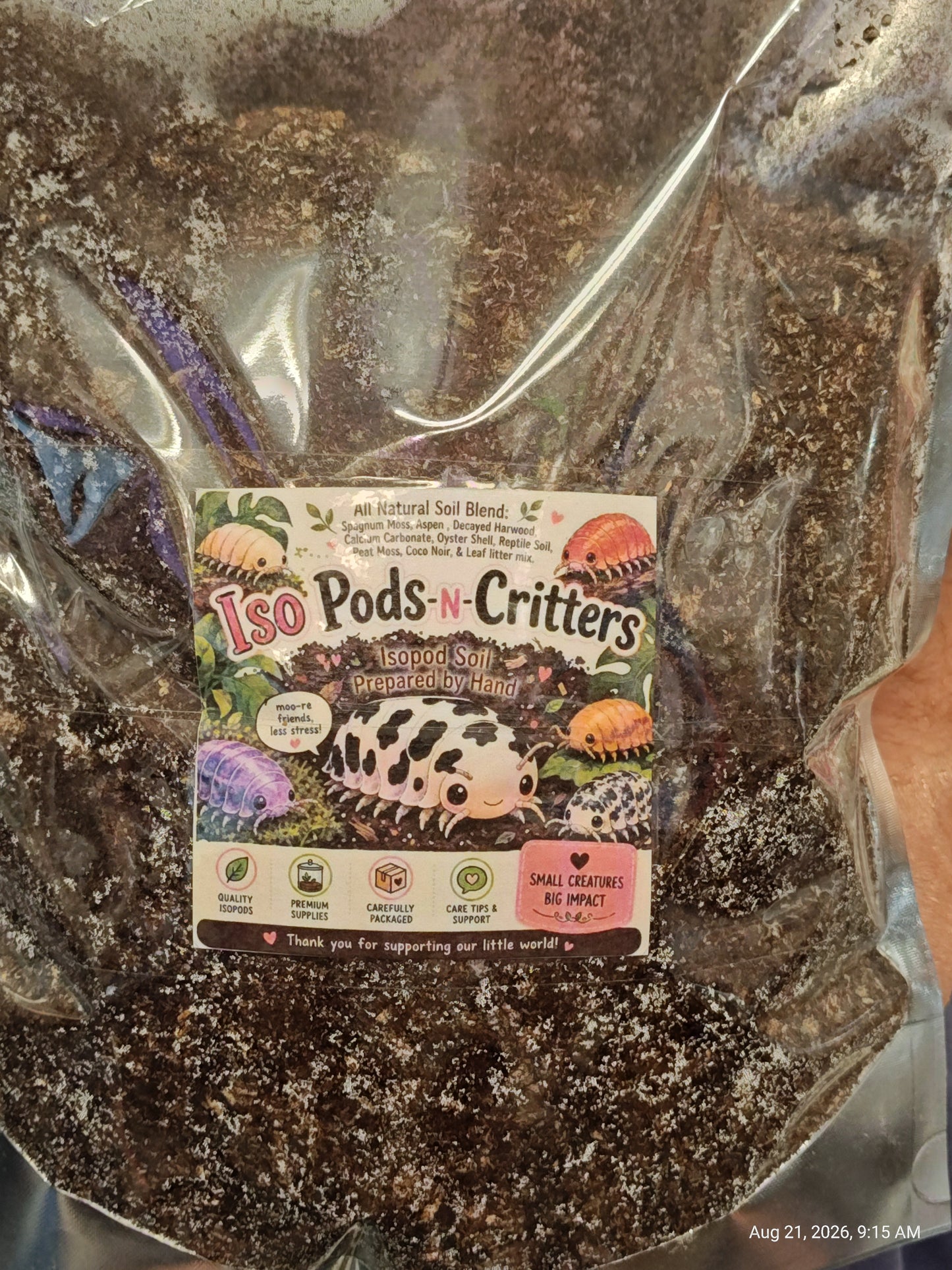 Bio Active Isopod Substrate Soil Collected & Prepared All Natural