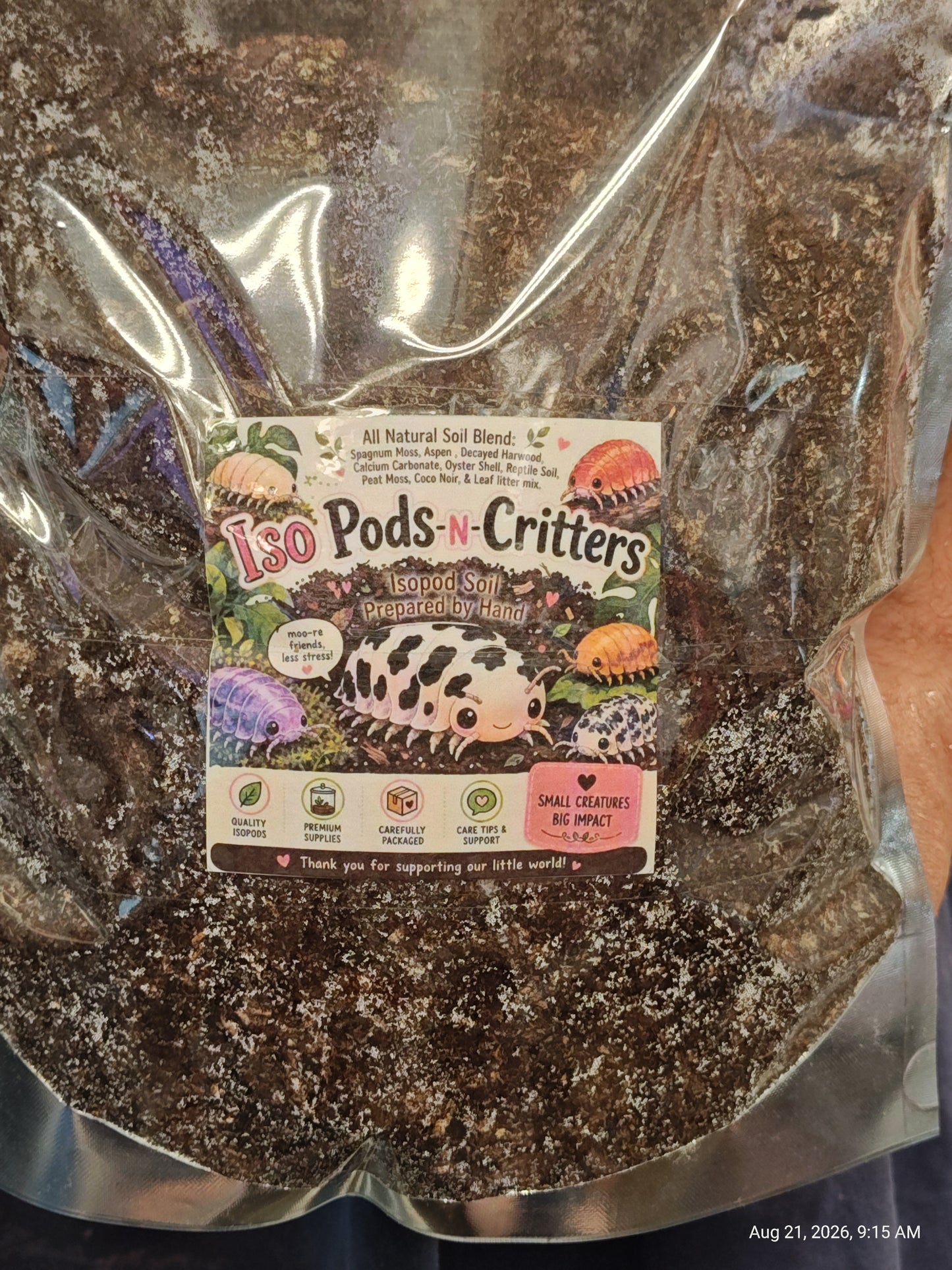 Bio Active Isopod Substrate Soil Collected & Prepared All Natural