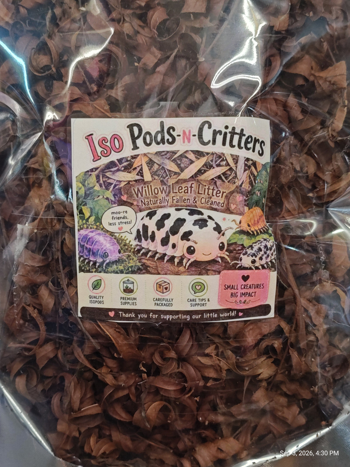 Isopod Willow Leaf Mix Naturally Collected ,Cleaned & Prepared