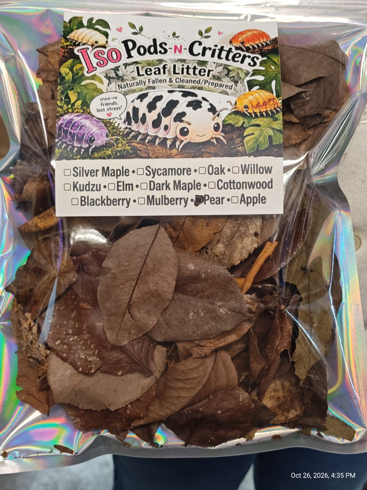 Isopod Pear Leaf Mix – Naturally Collected Goodness by PNC Family FInds