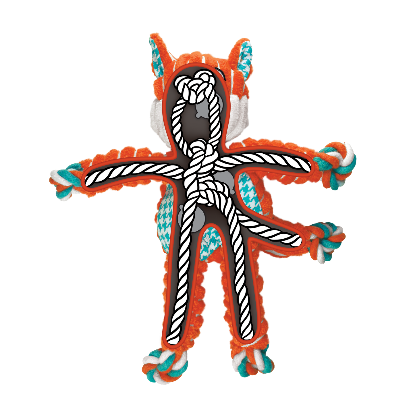 Kong Floppy Knots Fox Small/Medium