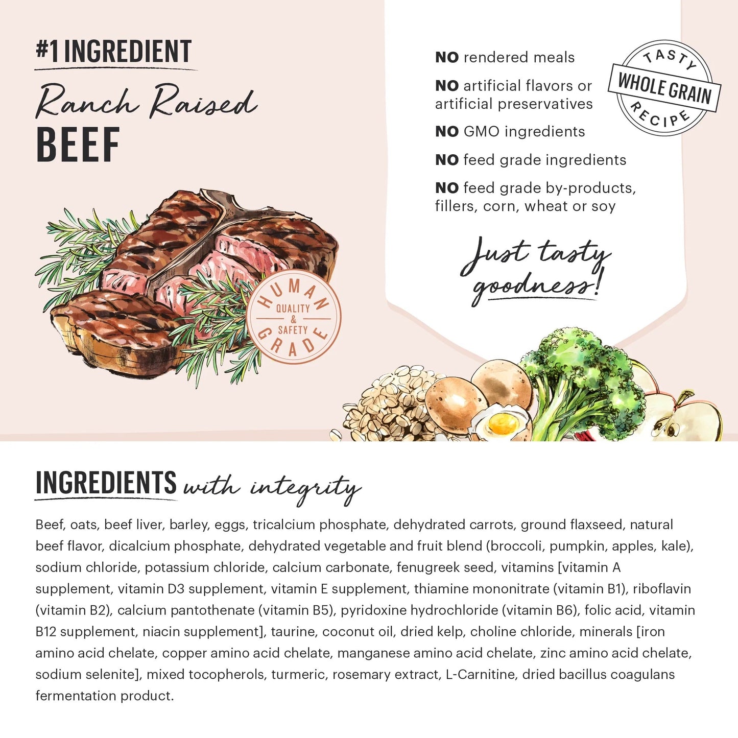 Honest Kitchen Clusters Whole Grain Beef & Oat Dog