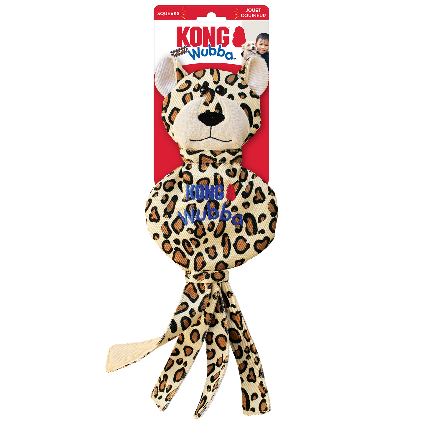 Kong Wubba No Stuff Cheetah Large
