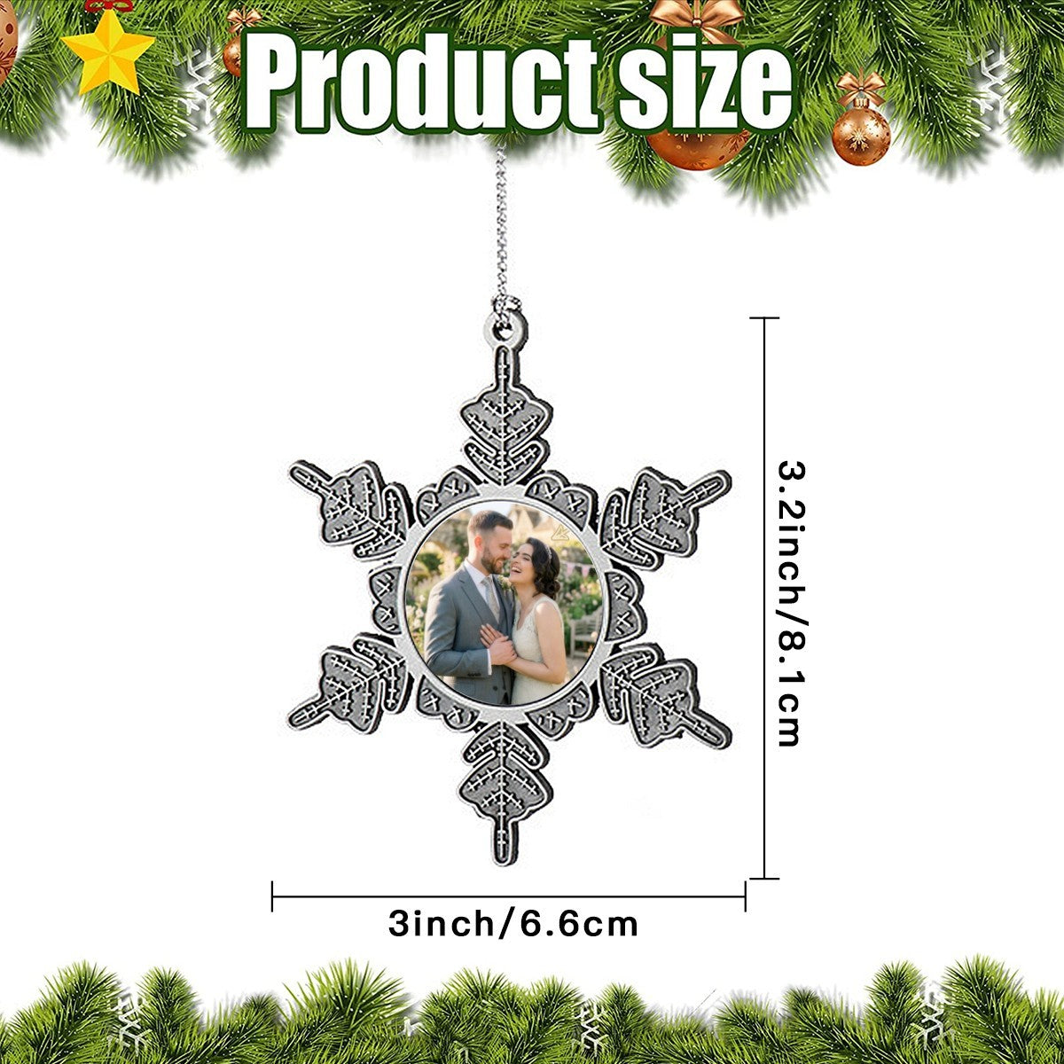 Personalized Christmas  Star Photo Ornament - Upload Your Photo