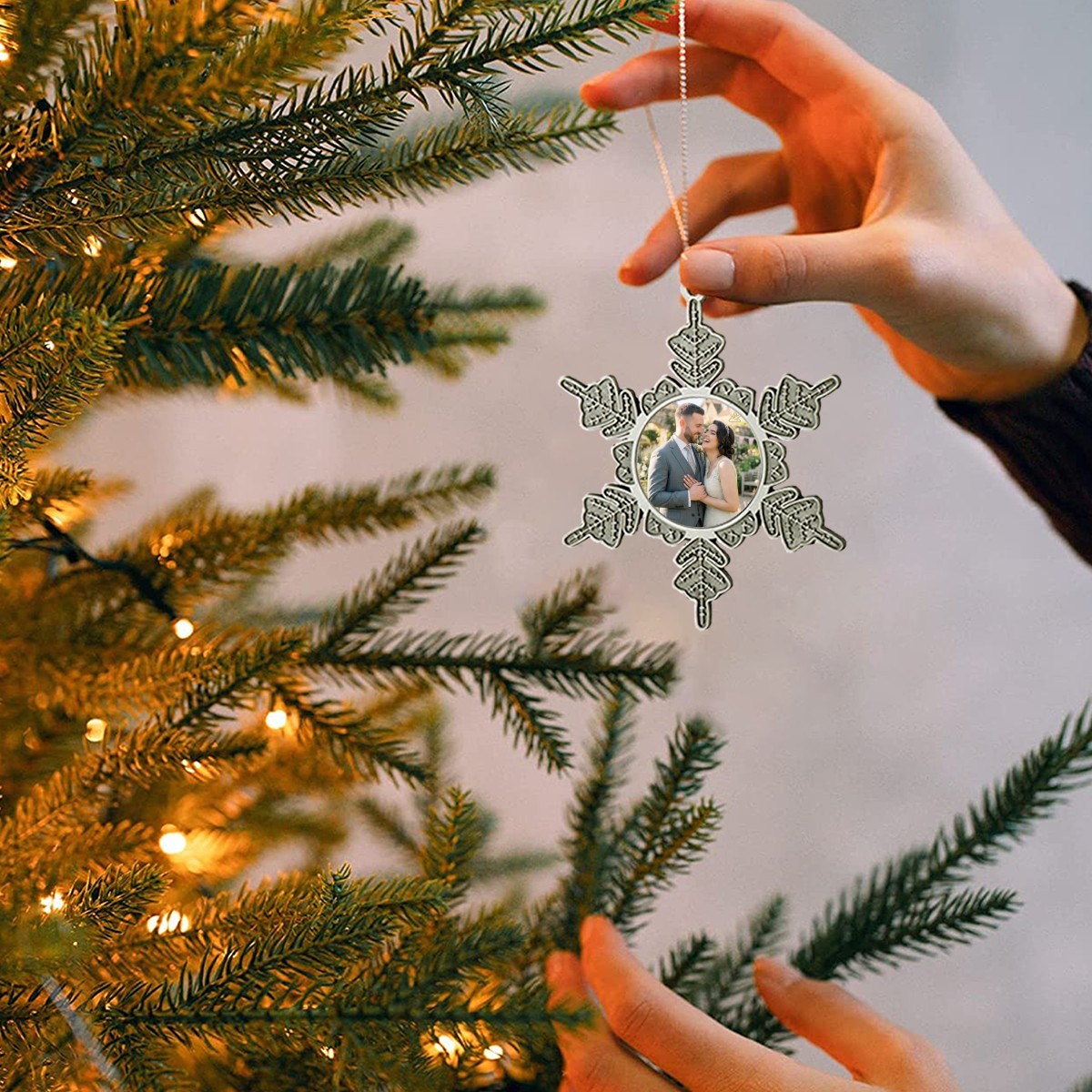 Personalized Christmas  Star Photo Ornament - Upload Your Photo