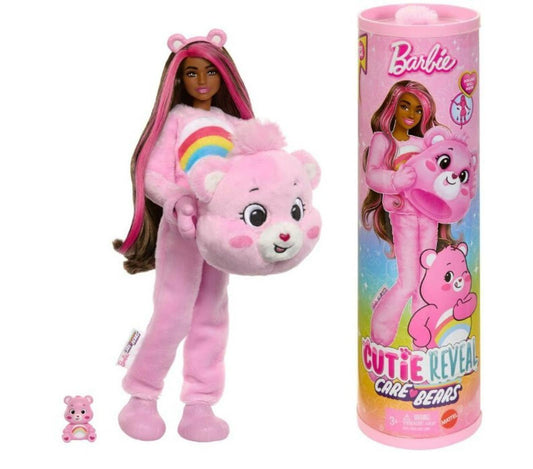 Barbie Cutie Reveal Doll Care Bears Cheer Bear Costume 10 Surprises New