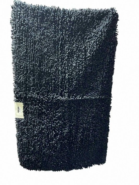 Casaluna Mélange Looped Bath Rug in Dark Gray 100% Cotton 21” x 34”