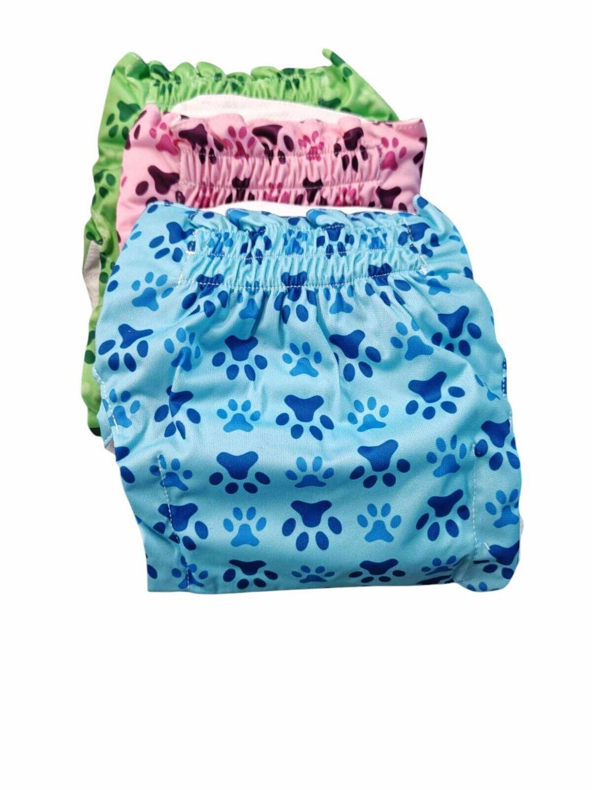 Dog 3 PK Diapers OR  Wraps Washable Brand New Choose your Assortment/Size