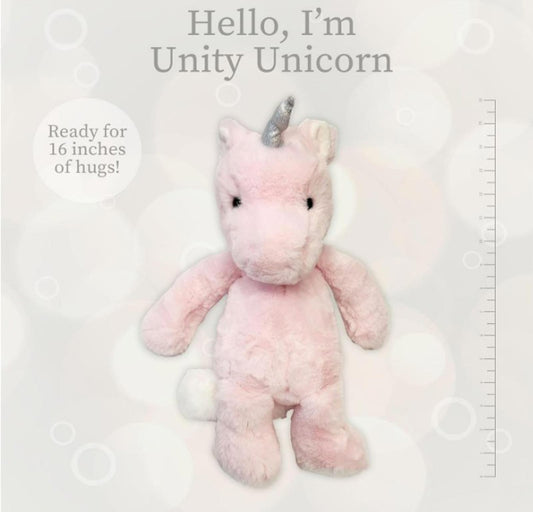 World's Softest Plush Unity Unicorn, Rose, Lushee, Large, 16" Stuffed Animal NEW