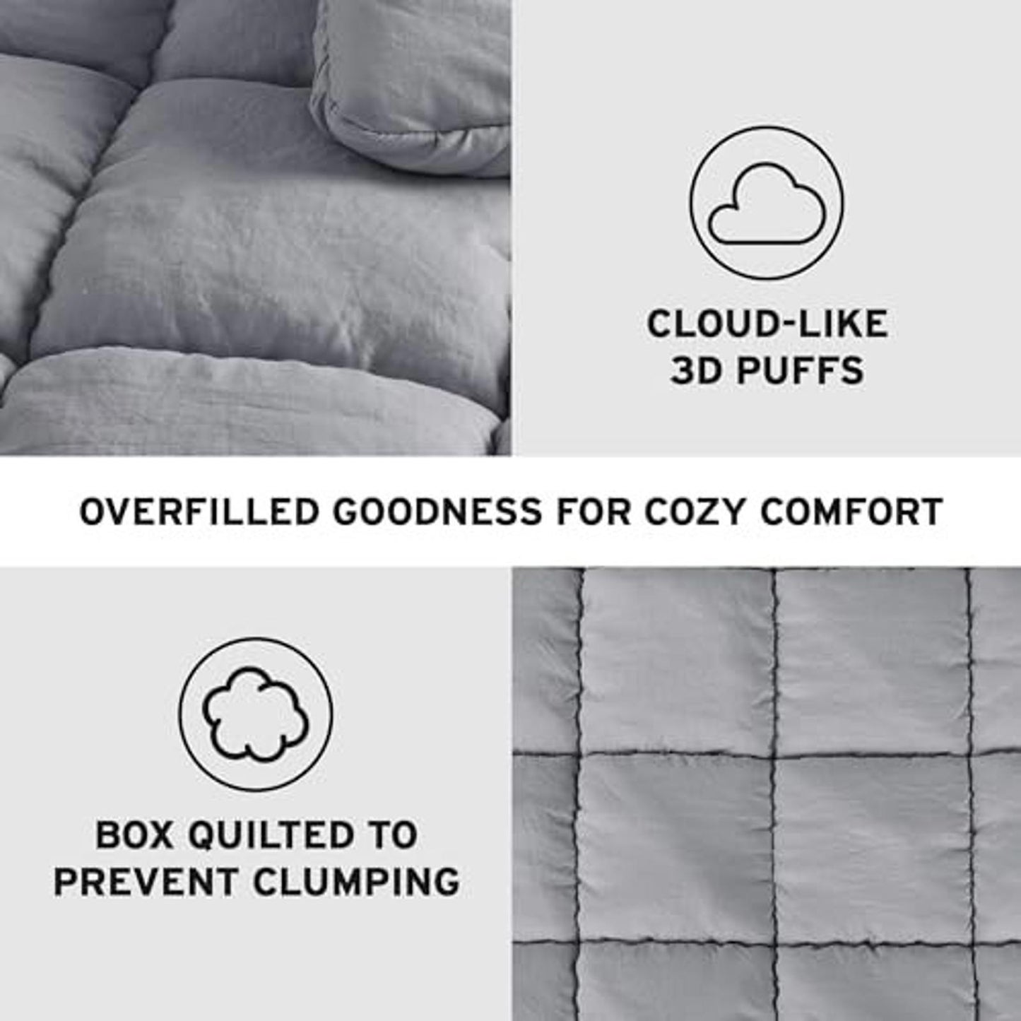 King Comforter Set 3D Puff Overfilled Comforter for Queen Blush