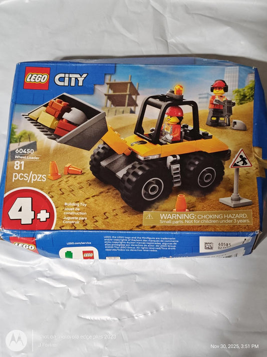LEGO CITY: Yellow Construction Wheel Loader (60450) BRAND NEW SEALED LEGO