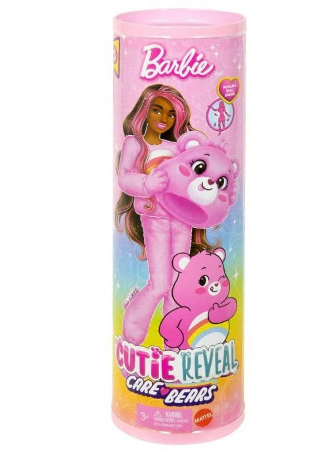 Barbie Cutie Reveal Doll Care Bears Cheer Bear Costume 10 Surprises New