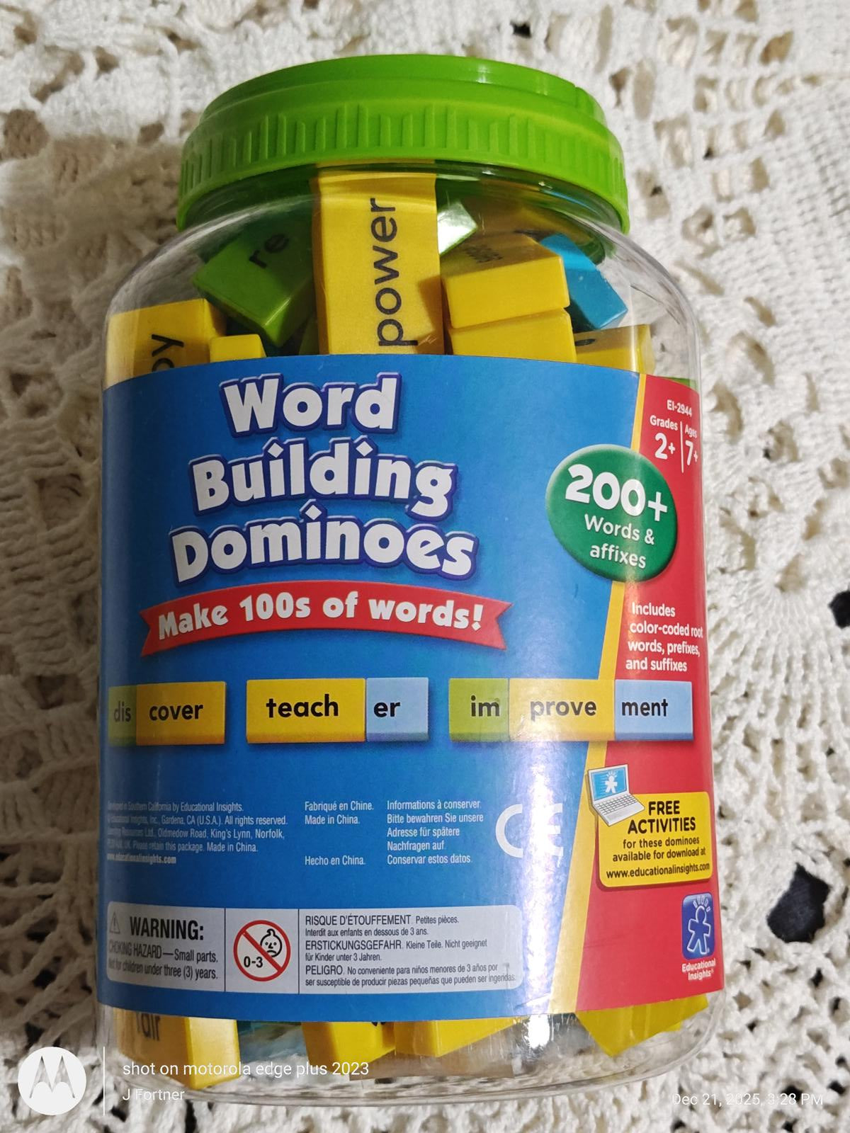 Word Building Dominoes 200 Plus words