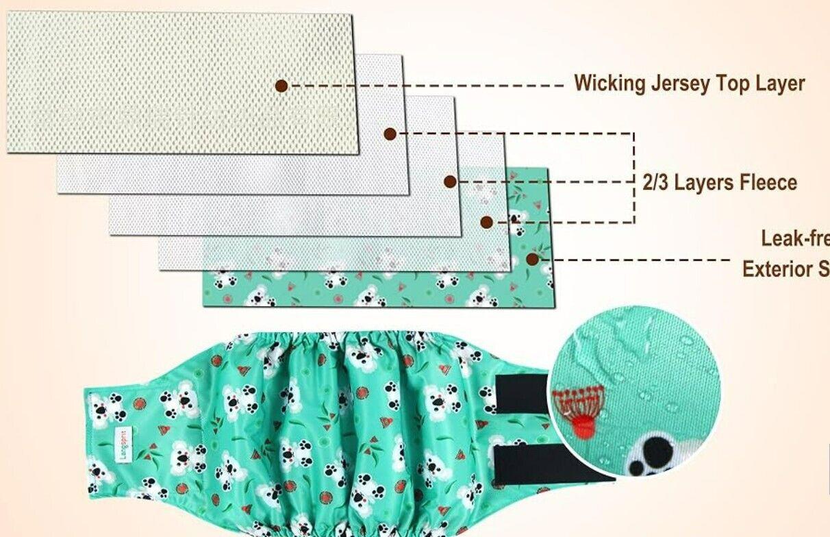 Dog 3 PK Diapers OR  Wraps Washable Brand New Choose your Assortment/Size