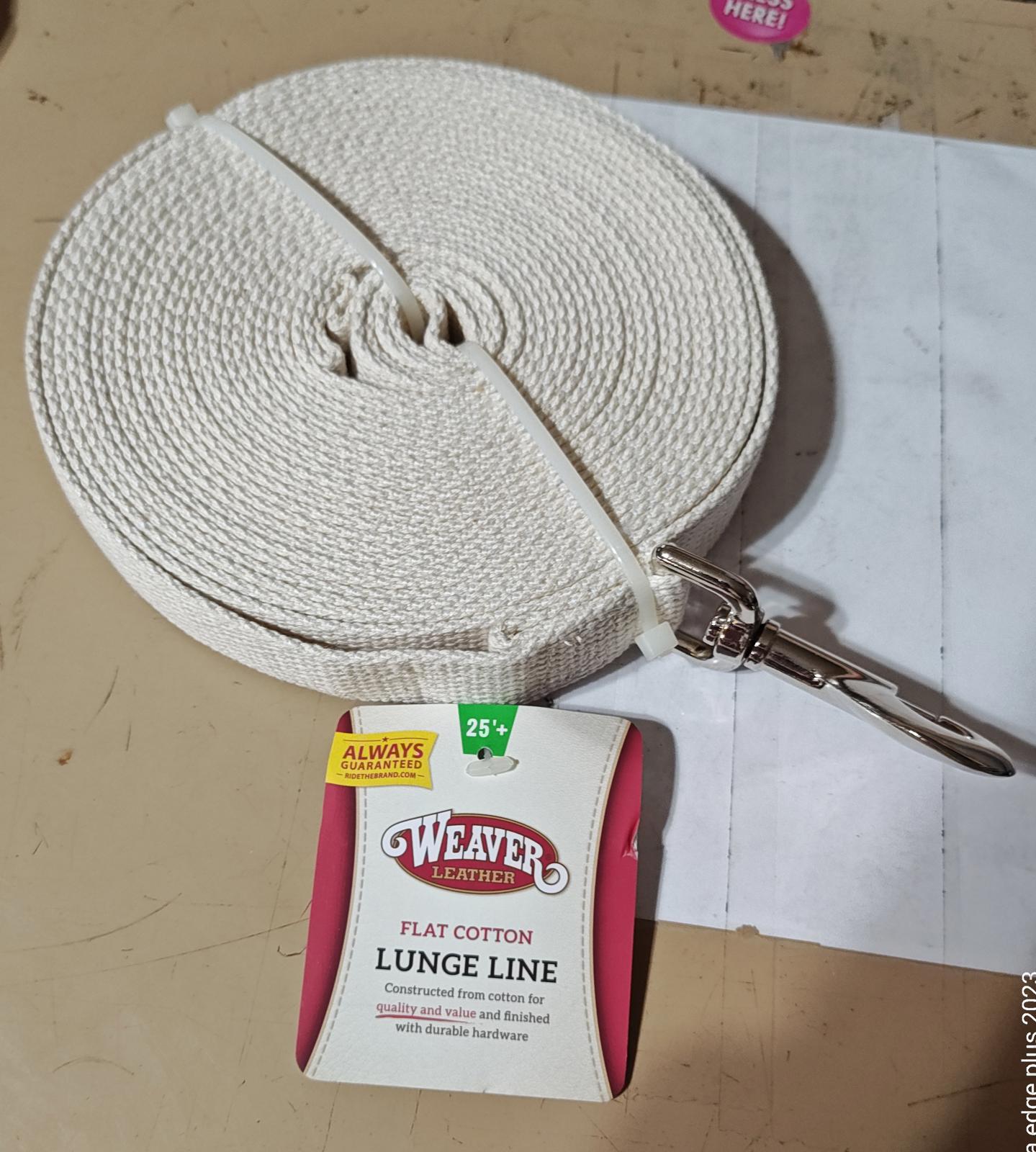 25' Weaver Lunge Line White