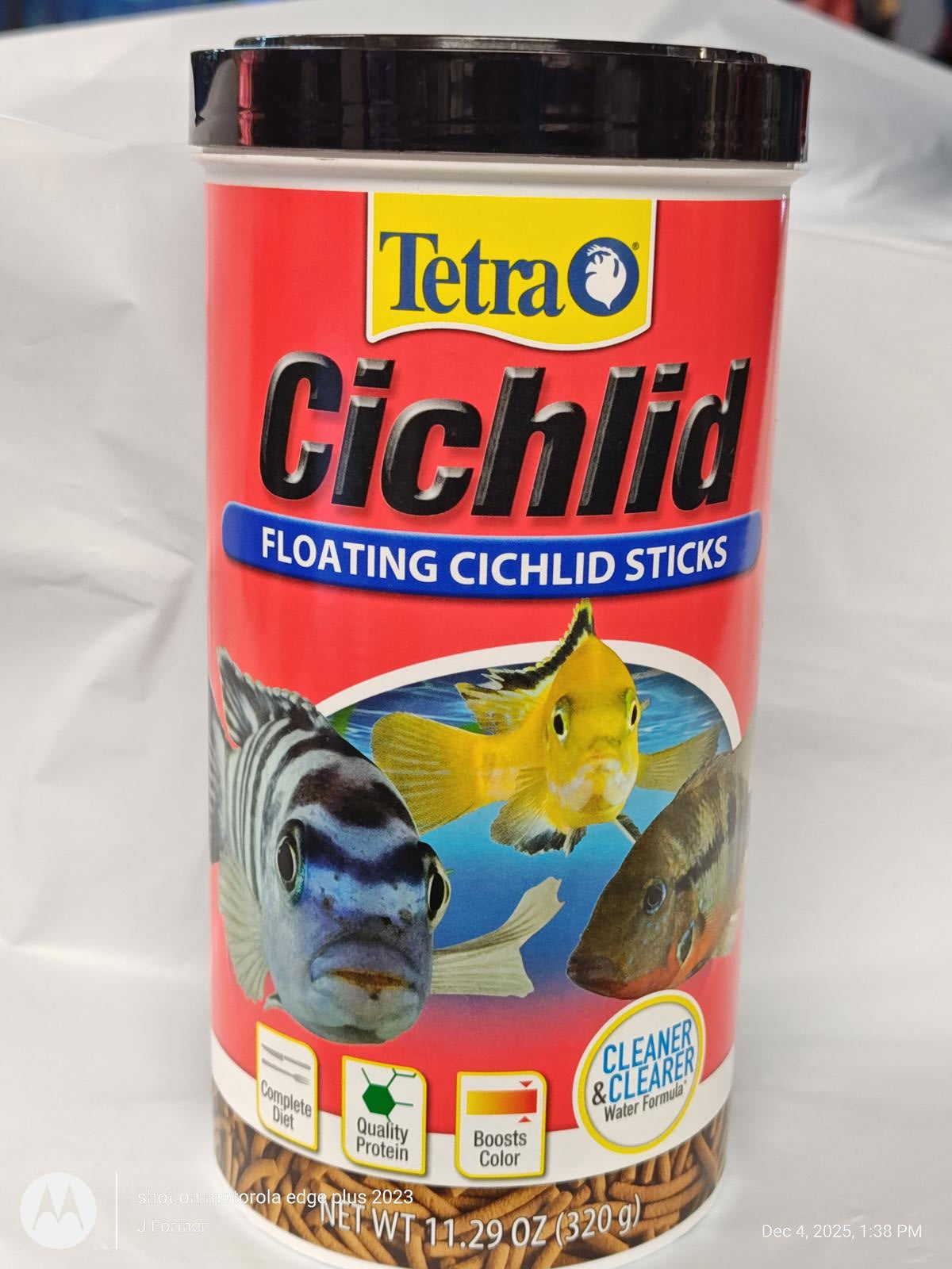 Tetra Cichlid Floating Cichlid Sticks 11.29 Ounces, Brand New