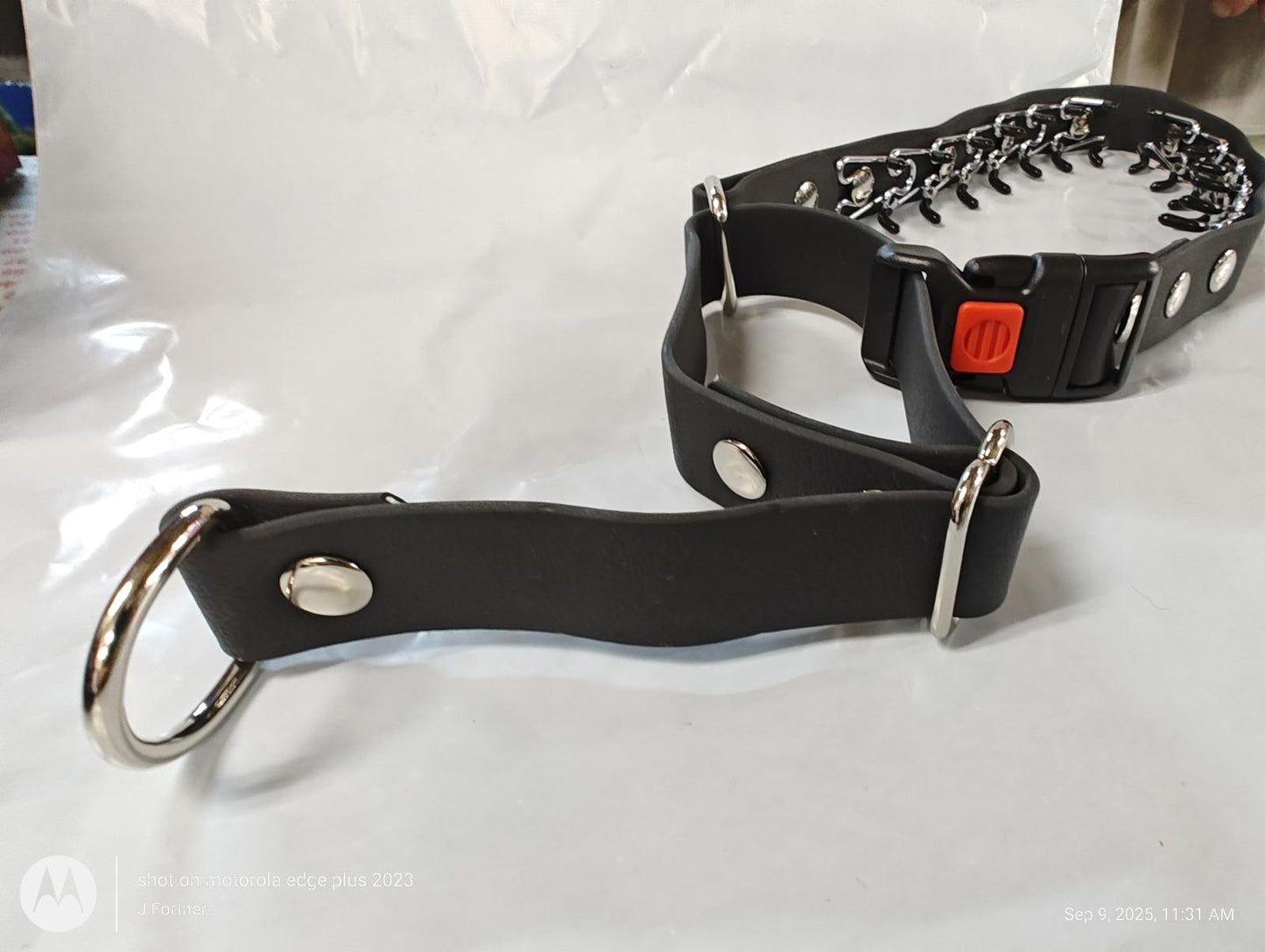 Leather Studded  Martingale Training Collar  Large Dogs