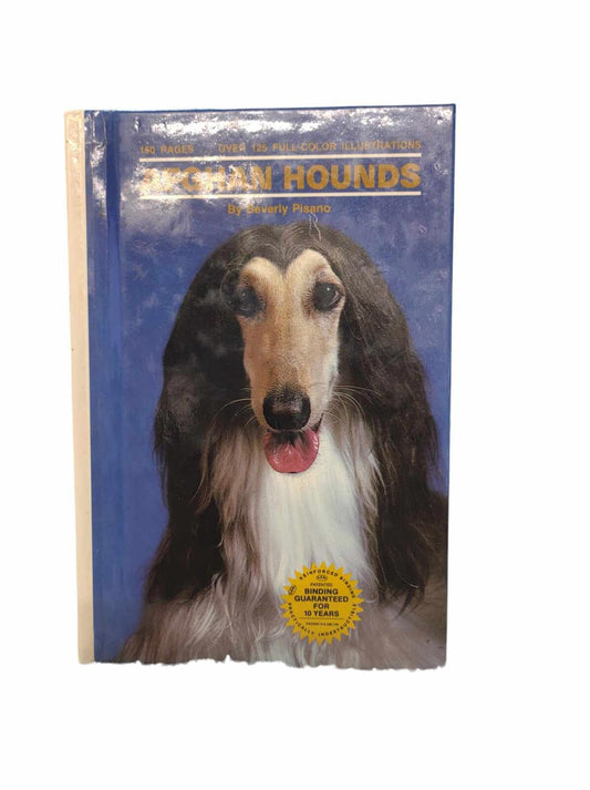 Afghan Hounds book cover featuring a portrait of a beautiful Afghan Hound dog.