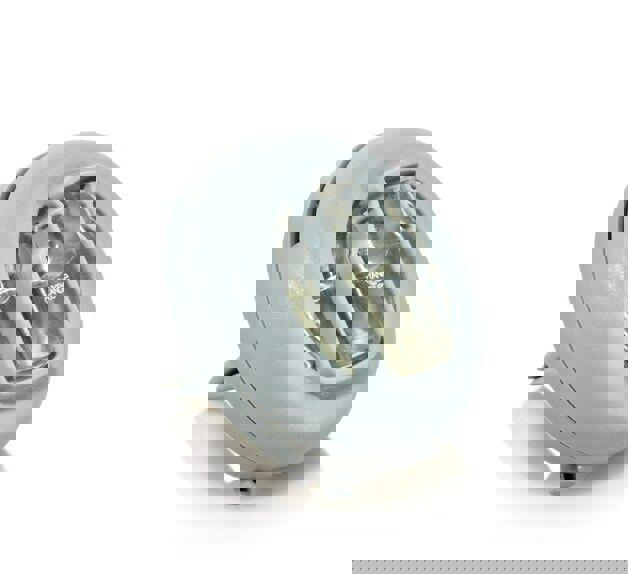 Air Freshener Dispenser with a sleek gray design and visible fragrance bottle.