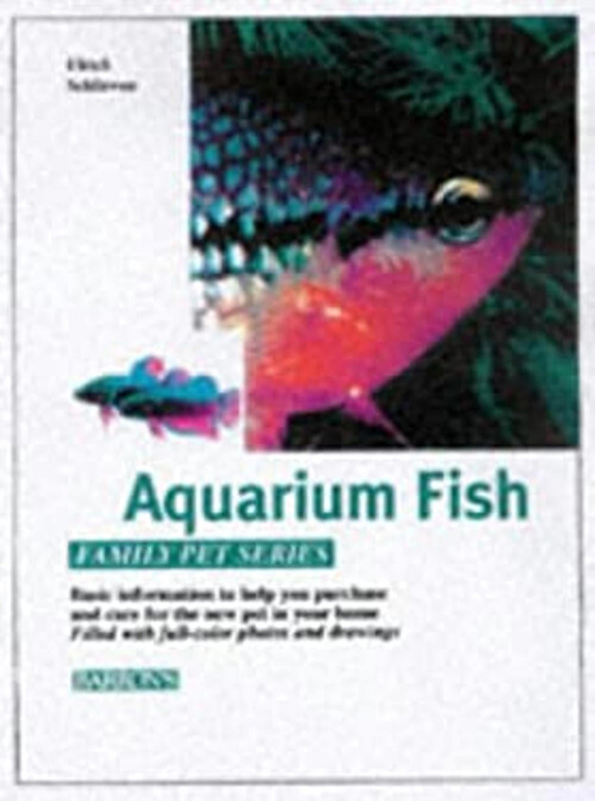 Aquarium Fish book cover featuring colorful fish illustrations and informative text.