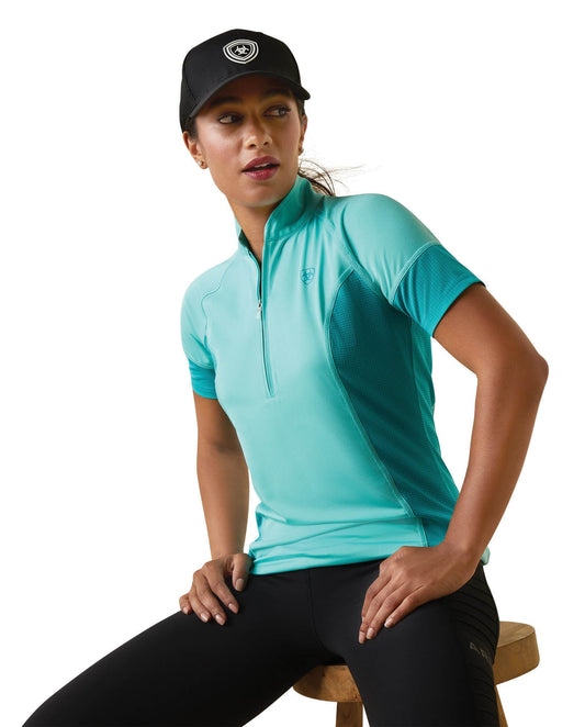 Ariat Women’s Cambria Jersey 1/4 Zip Baselayer – Lightweight Riding Shirt with UPF 50+