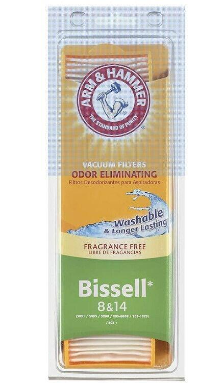 Arm & Hammer Bissell vacuum filters for odor eliminating, washable and longer lasting.