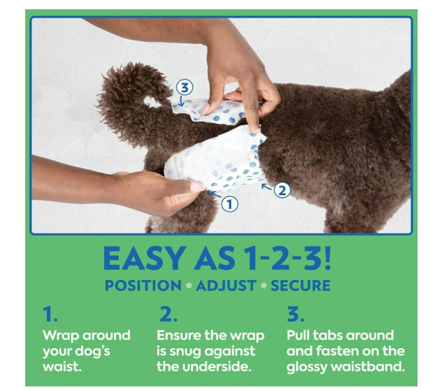 PetCare Disposable Male Dog Wraps Safe XS/SM  32 count  Pee Wraps Belly Bands