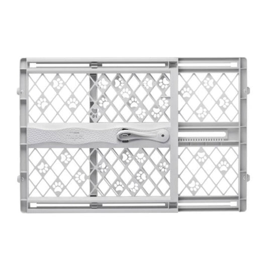 Portable Pet Gate 26 -40 Wide Pressure Mount No Tools Light Gray 8871 Paws