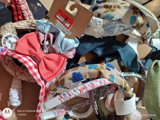 Hair Accessories, Head Bands, Bows, Clips etc -Get 6 Random Pieces