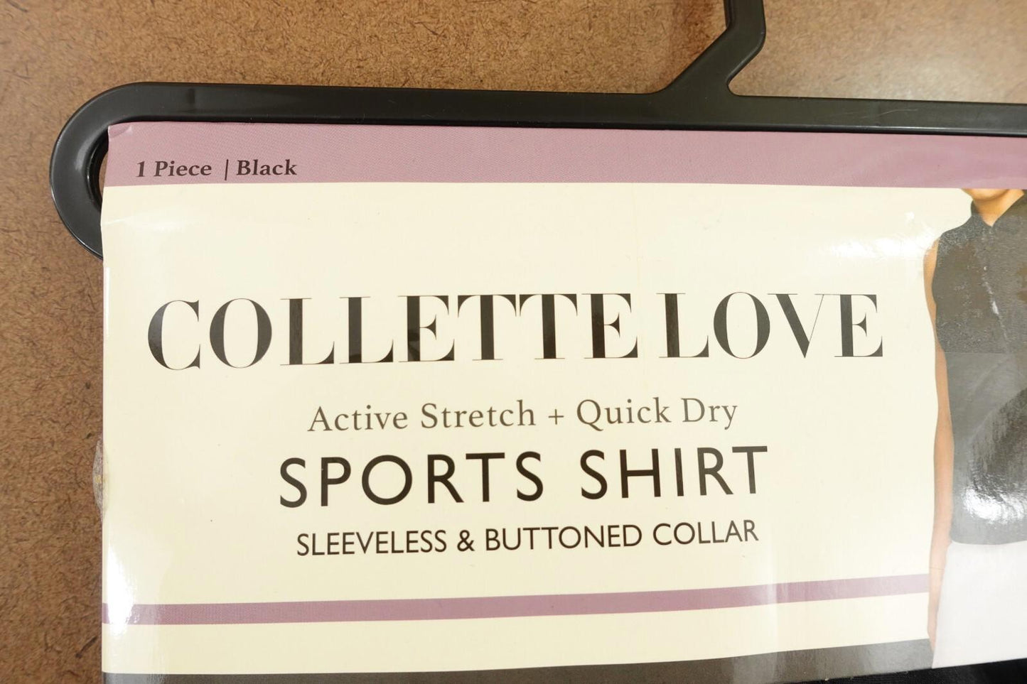 Womens Medium Black Sleeveless Active Stretch Collette Love Quick Dry Top