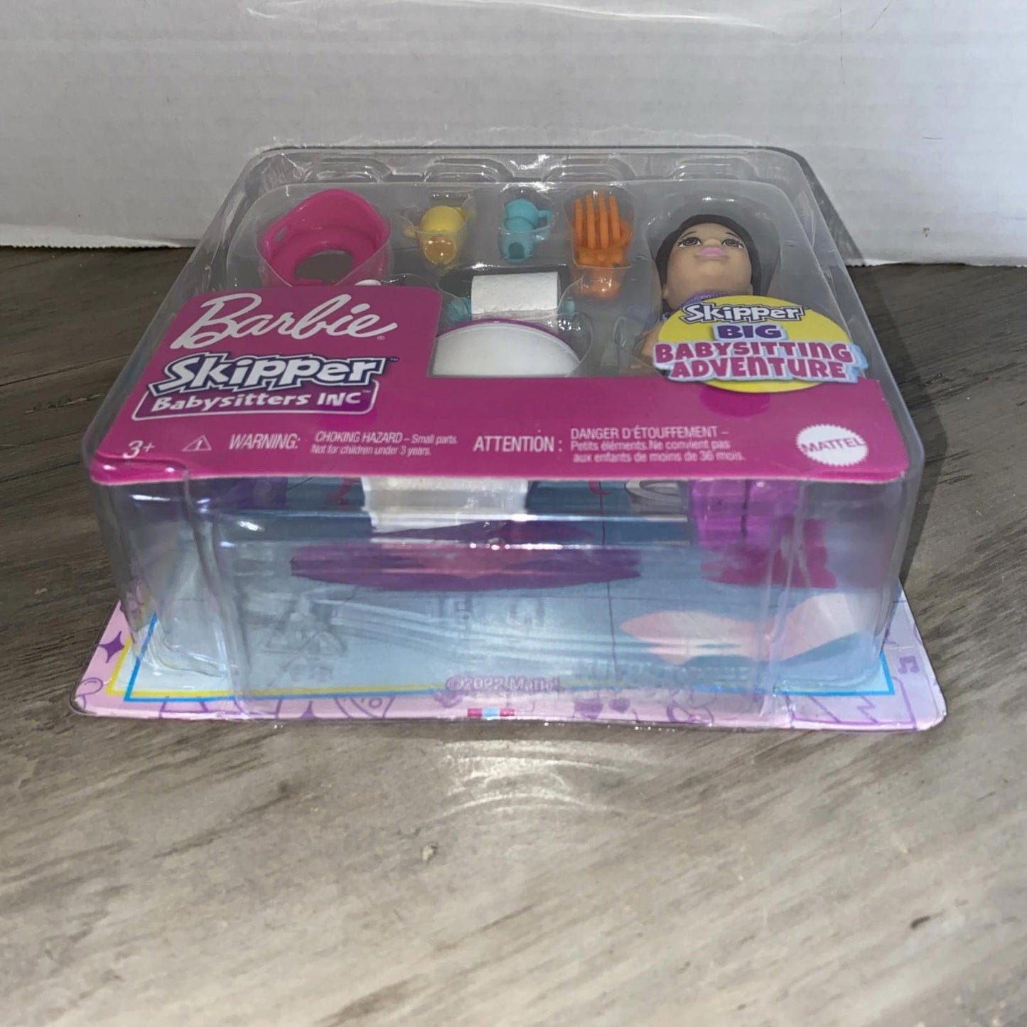 Barbie Skipper Babysitting Adventure playset with doll and accessories.